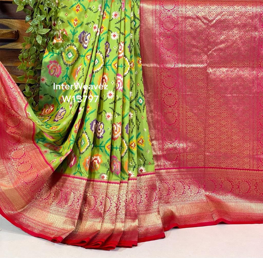 Banarasi Kathan Ikkat Style saree