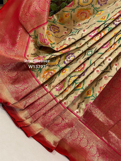 Banarasi Kathan Ikkat Style saree