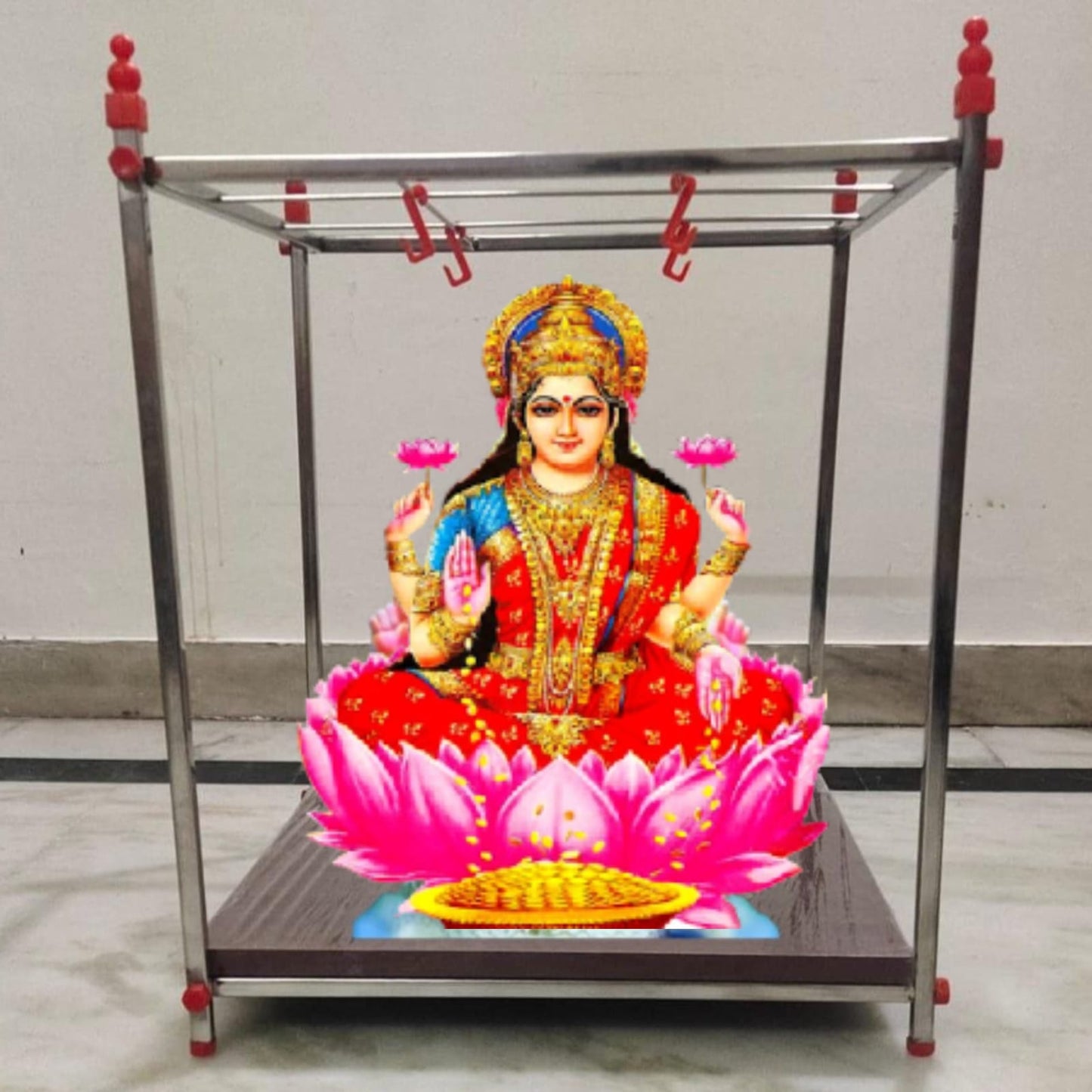 Foldable Pooja Mandapam Stainless Steel