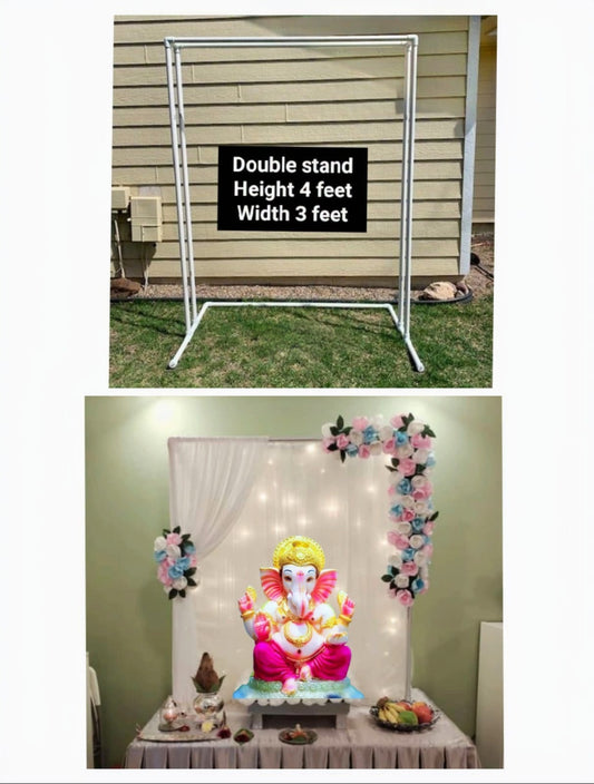 Ganpati Backdrop Double stand