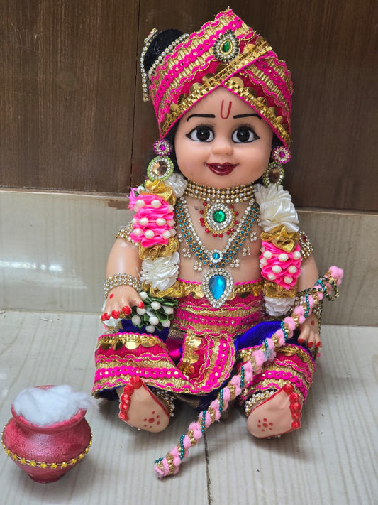 Baby Krishna Hand decorated Dolls