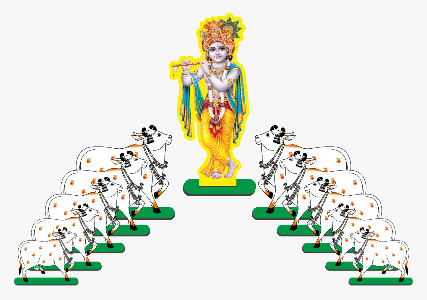 Krishna with 10 Cows sets