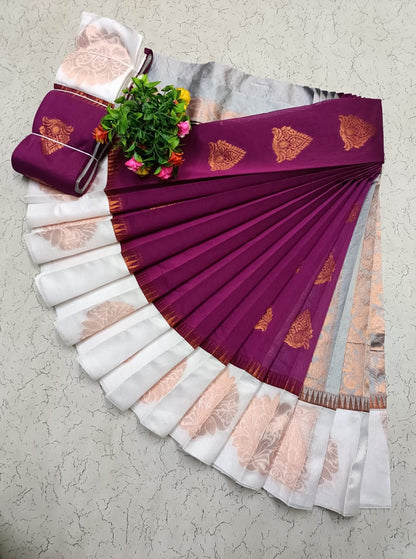 Korvai Silk Cotton Saree