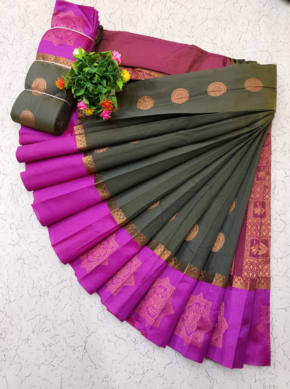 Korvai Silk Cotton Saree