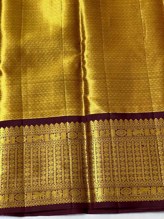 Golden Kanchi Bridal Silk Sarees