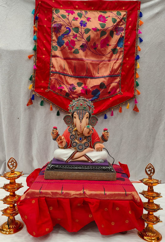 Ganpati Paithani Backdrops