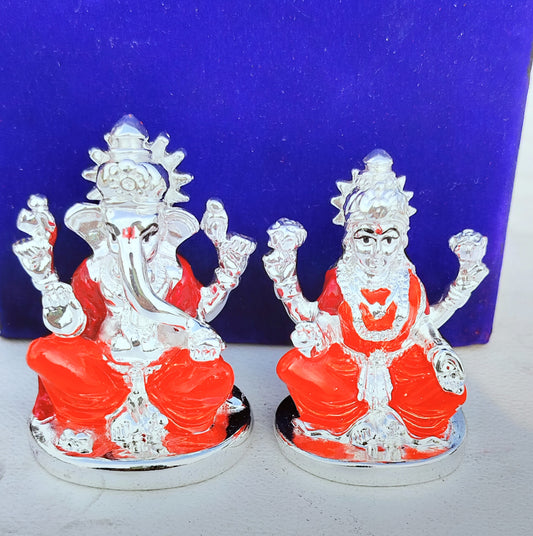 German Silver Laxmi Ganesha Idols