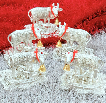 German Silver Cow Calf Set of 10