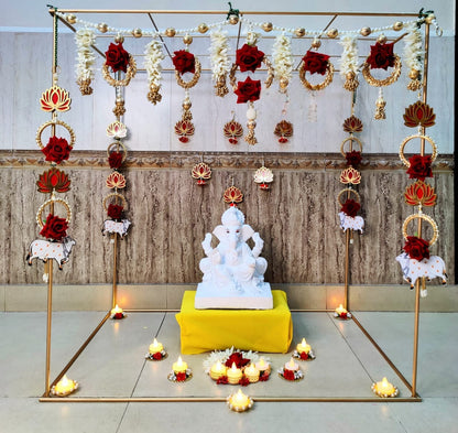 Ganpati Metal Backdrop Box Stand