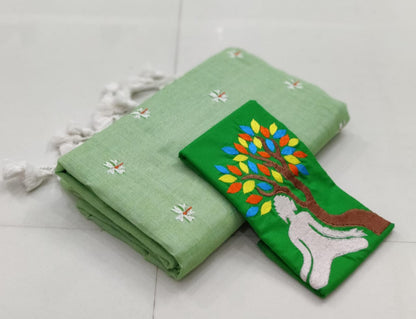 Khadi Cotton Shiuli Sarees