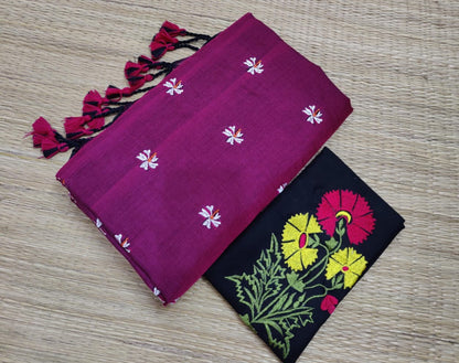 Khadi Cotton Shiuli Sarees