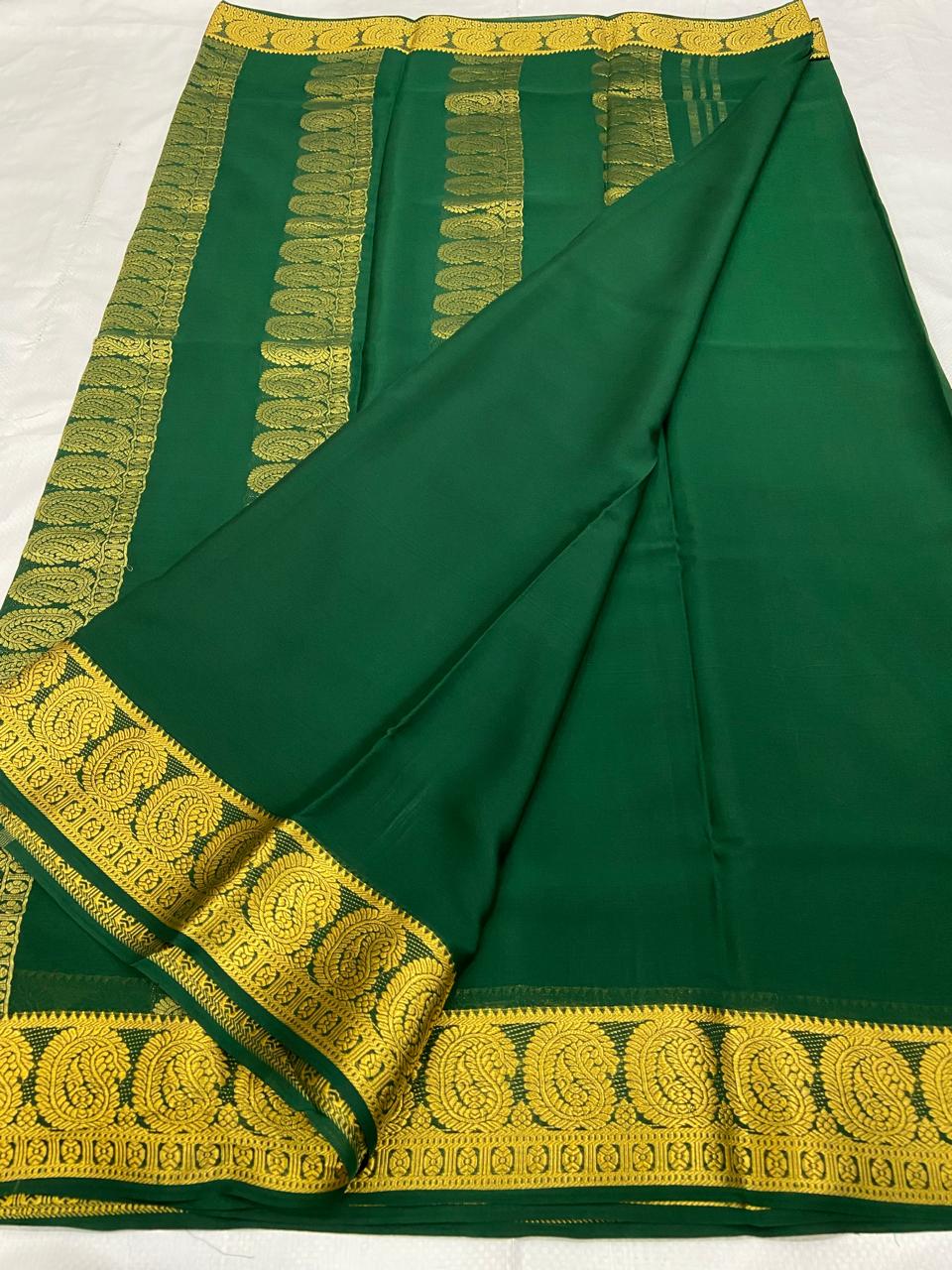 Mango Border Mysore Silk Sarees