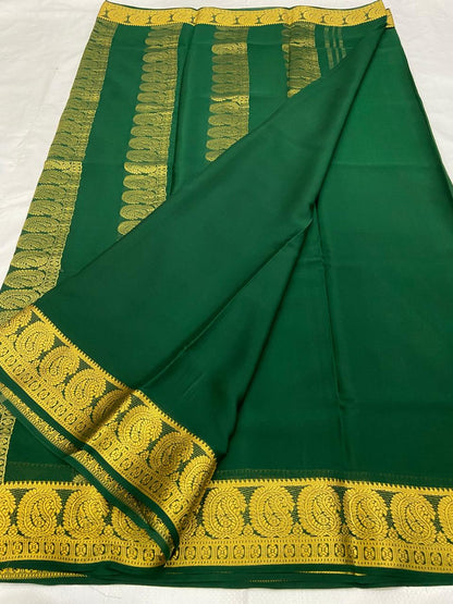 Mango Border Mysore Silk Sarees