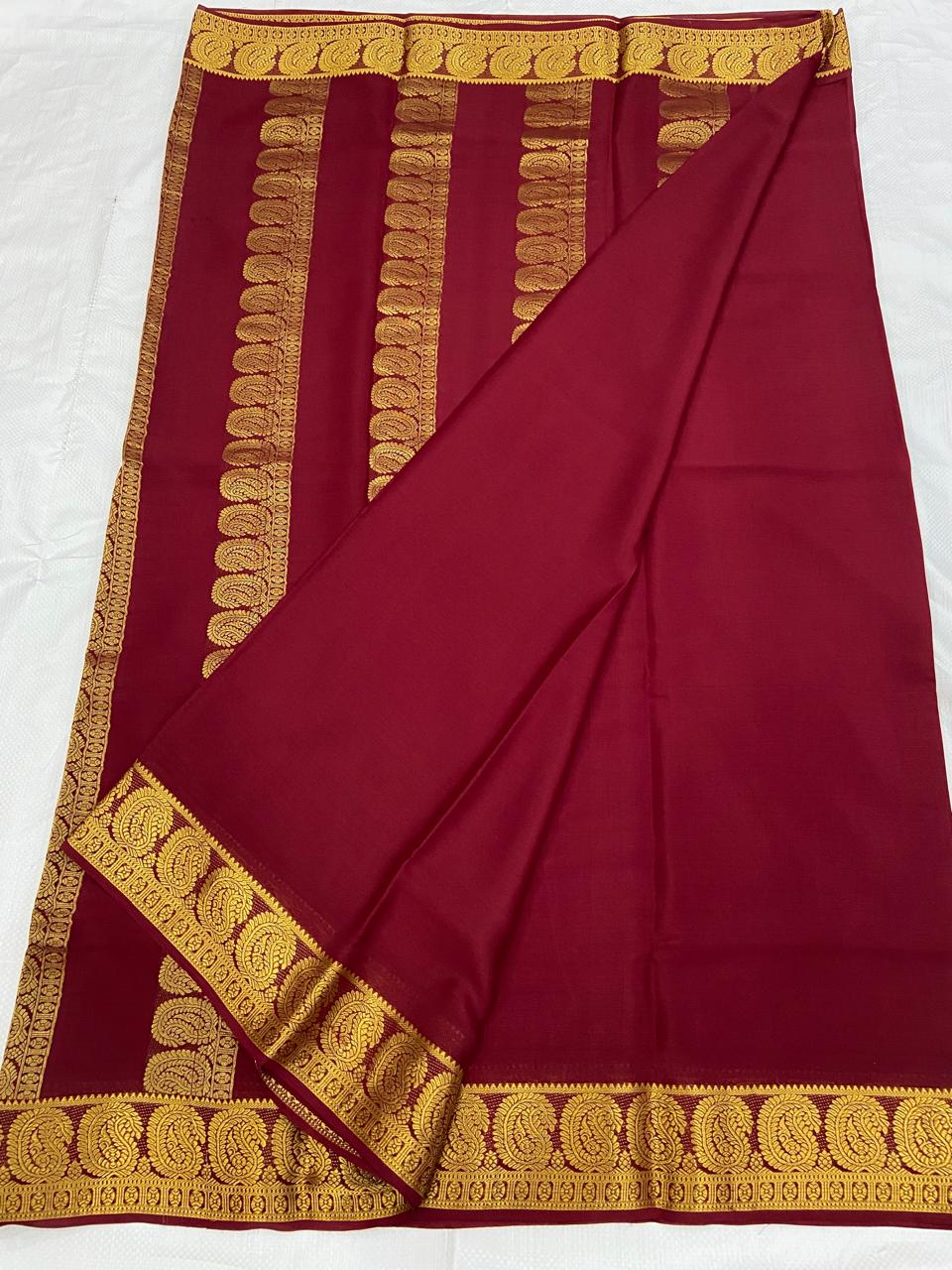 Mango Border Mysore Silk Sarees