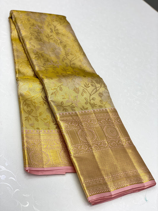 Golden Kanchi Bridal Silk Sarees