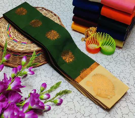 Semi Silk Embossed Sarees