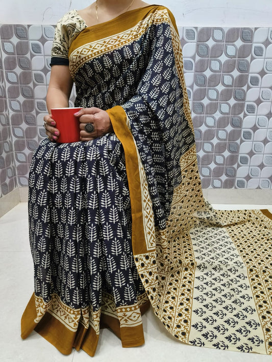 Cotton Mul Mul Sarees with Blouse