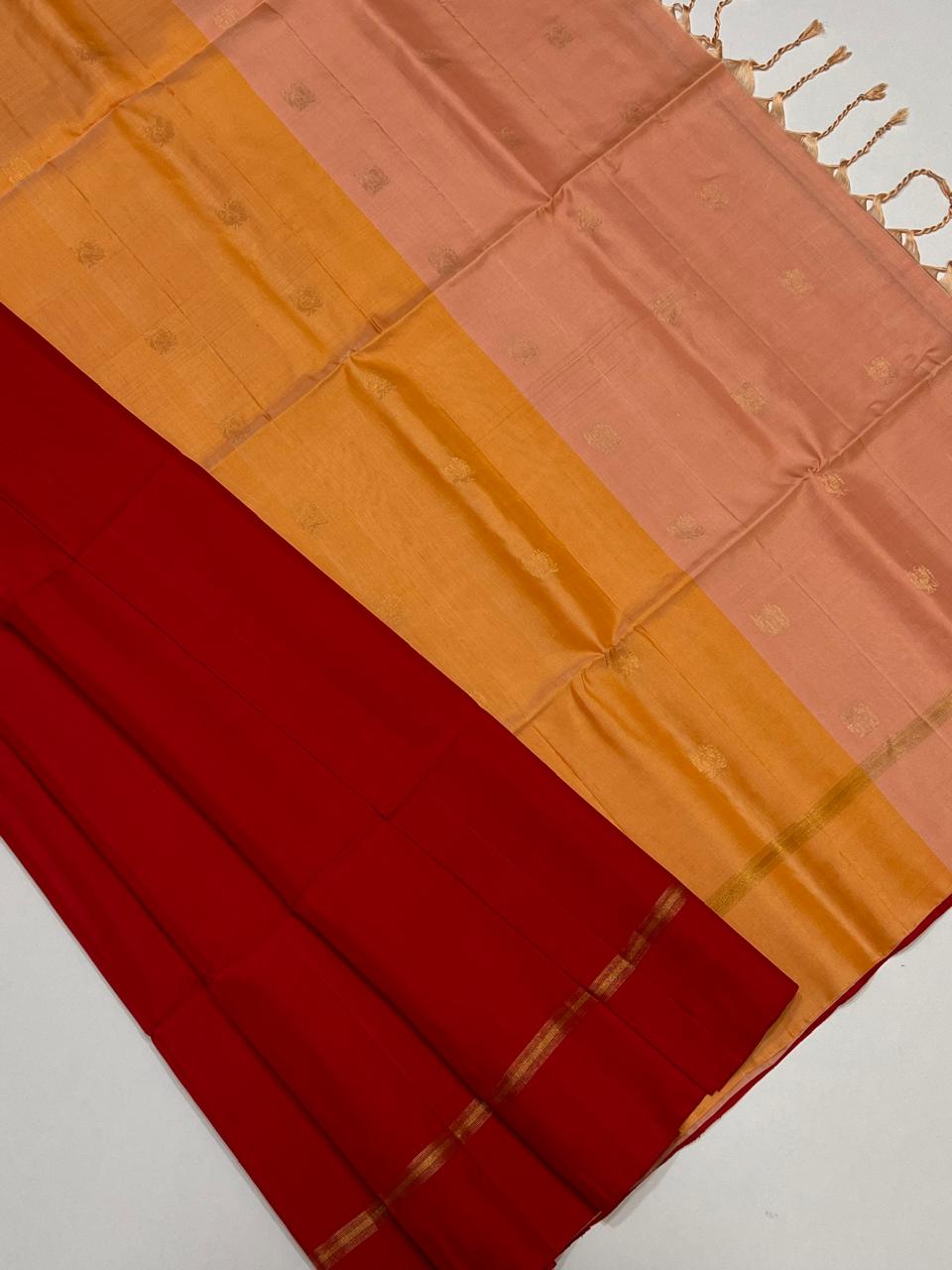 Dual Colour Pallu Kanchi Silk sarees