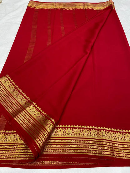 Plain Mysore Silk Sarees 120 gsm