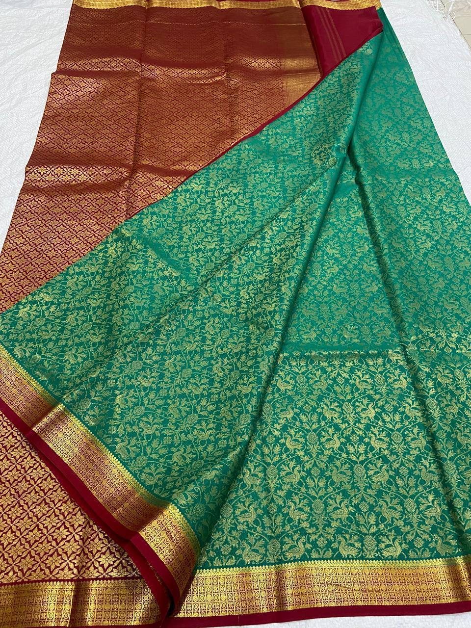 Brocade Pure Mysore Silk Sarees