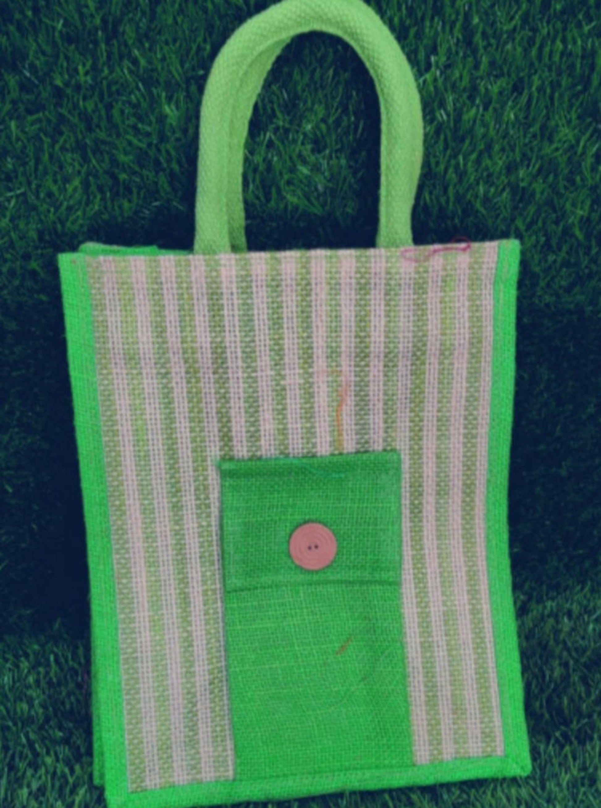 Jute Shopping Bags With Pocket