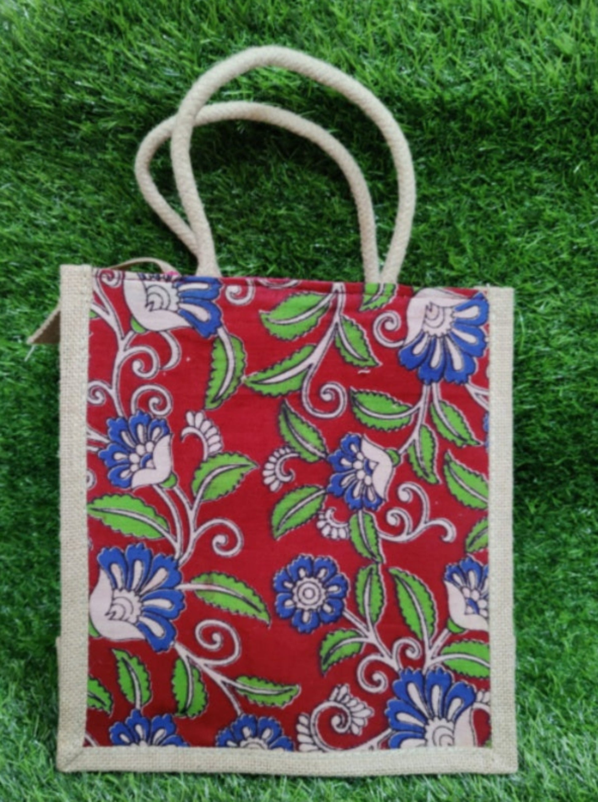 Multipurpose Kalamkari Jute Bag