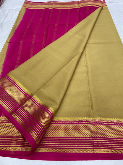 Plain Mysore Silk Sarees 120 gsm