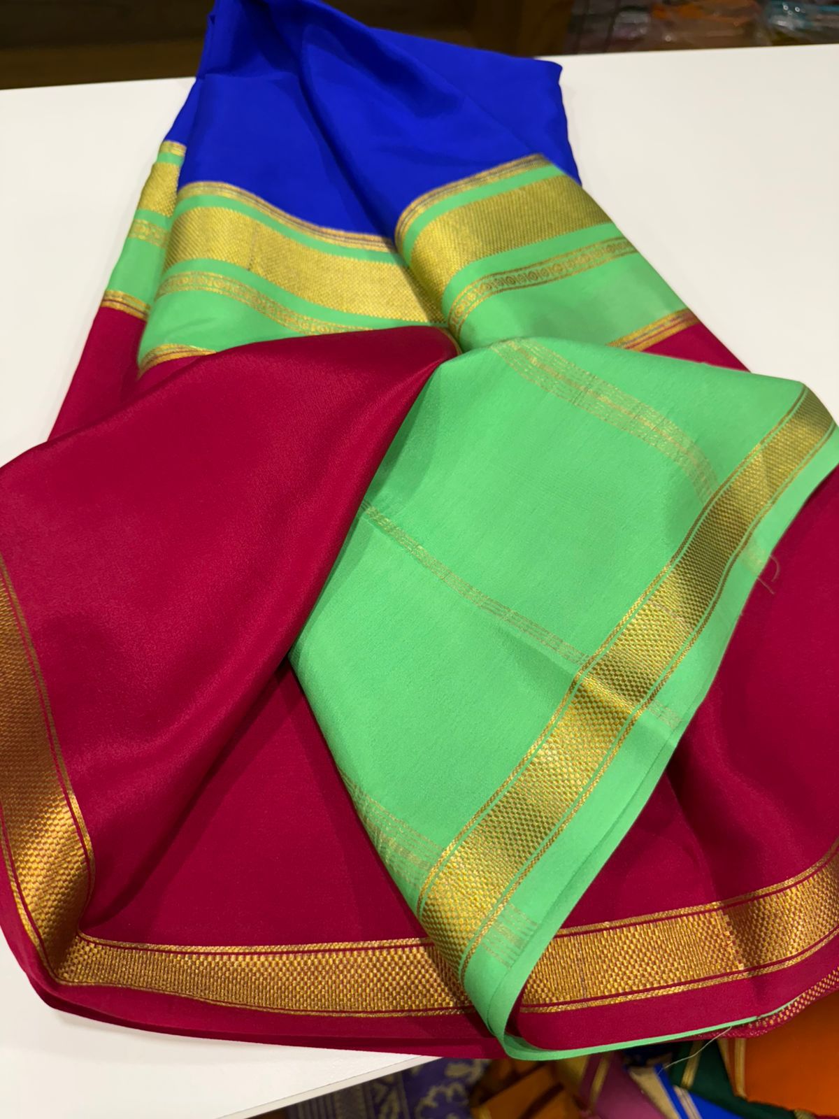 KSIC 3D Pattern Pure Mysore Silk Sarees