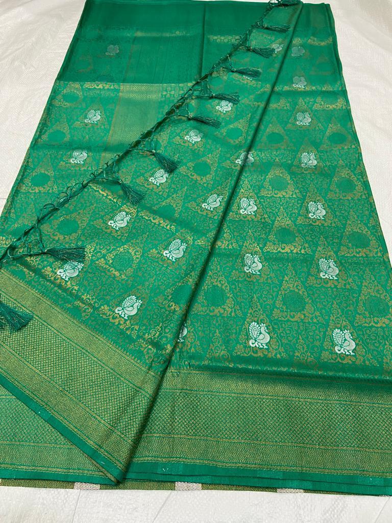 Brocade Semi silk sarees