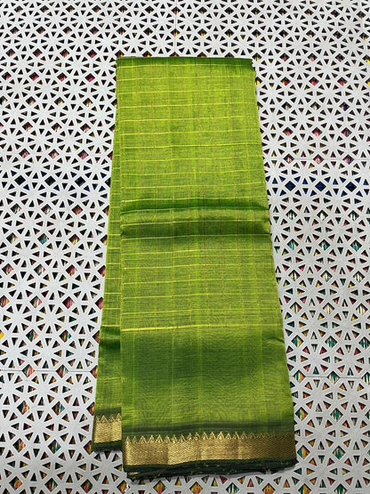 Mangalagiri  Pattu Checked Sarees