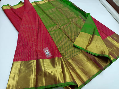 Kanchi Pure Silk Saree 2g Pure Jari