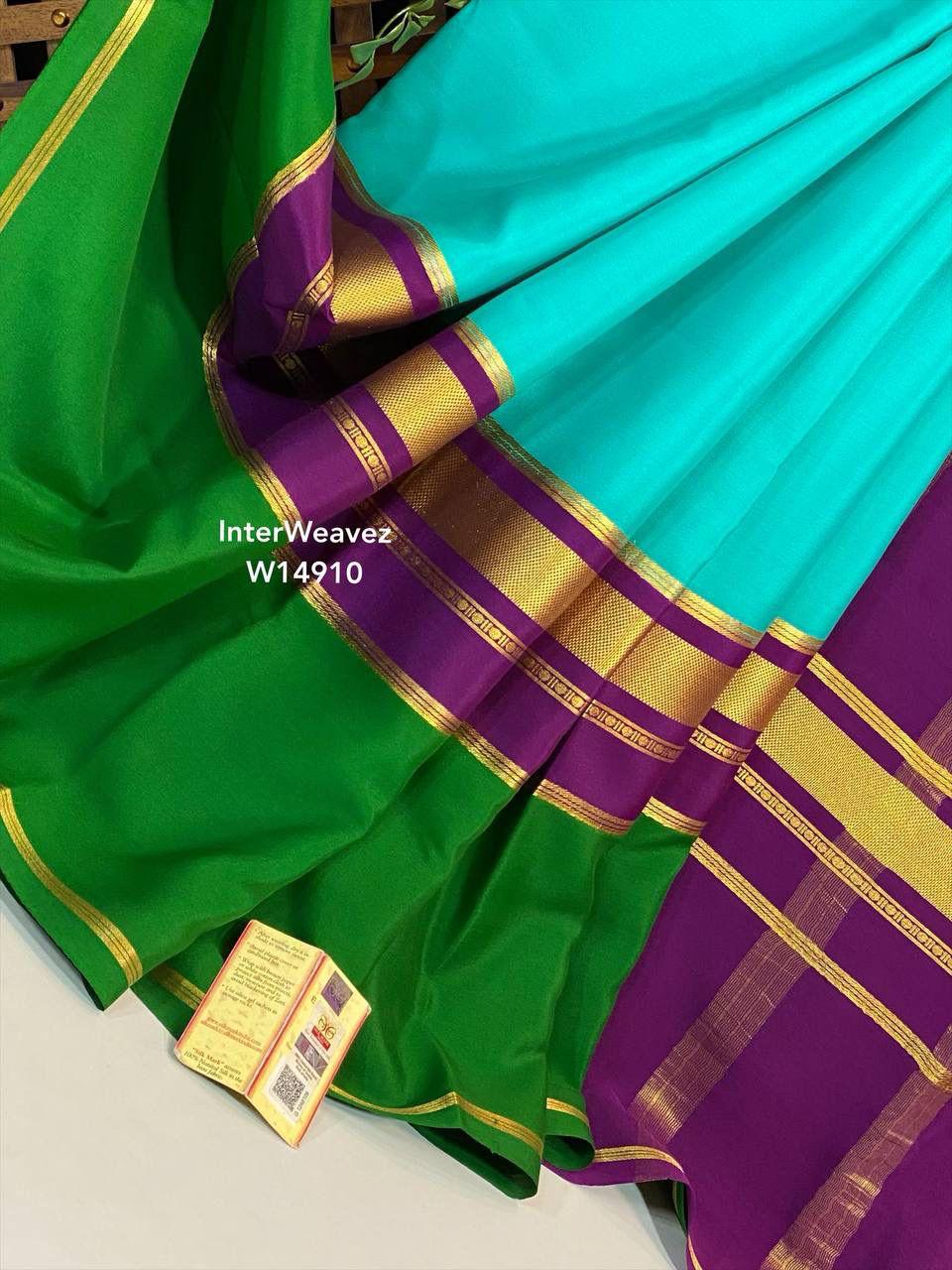 KSIC 3D Pattern Pure Mysore Silk Sarees