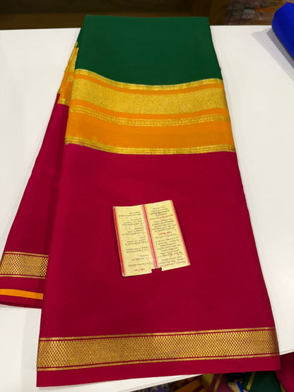 KSIC 3D Pattern Pure Mysore Silk Sarees