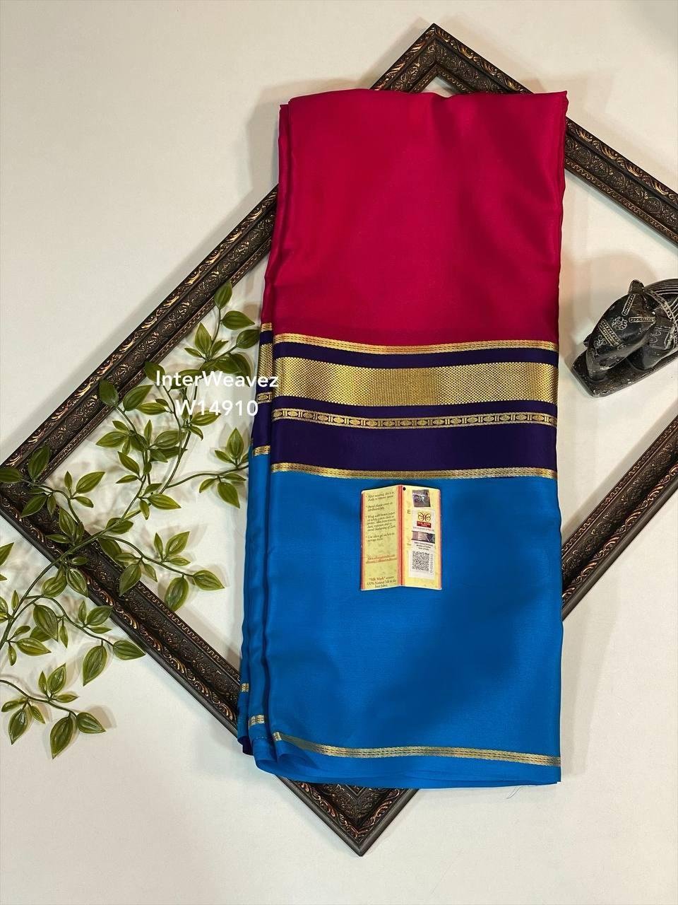 KSIC 3D Pattern Pure Mysore Silk Sarees