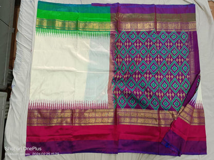 Ikkat silk sarees