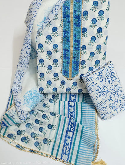 Cotton Bagru Print Dress materials