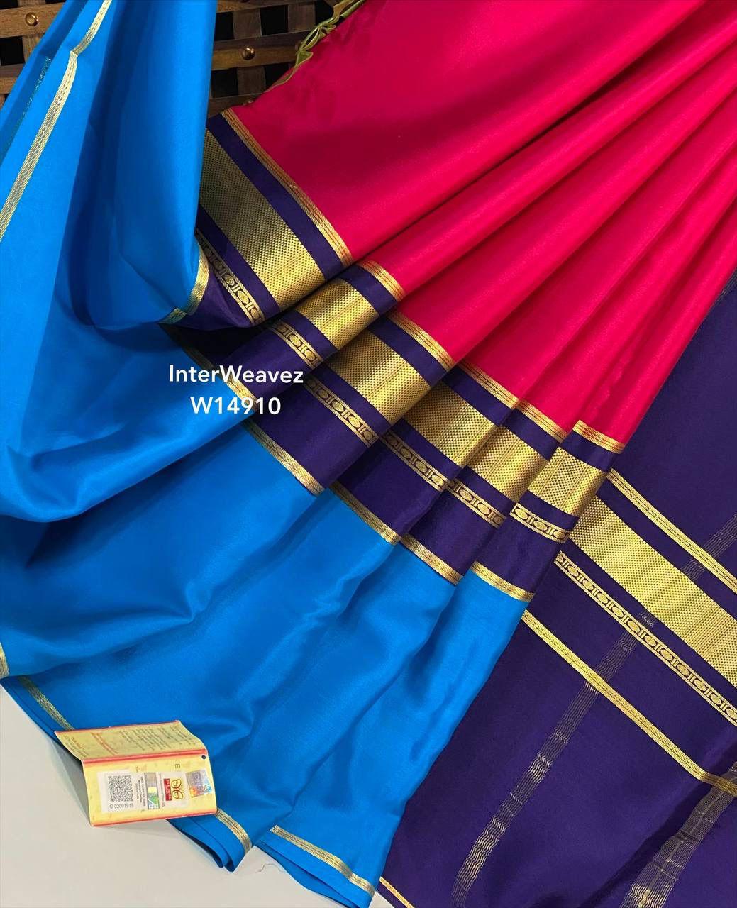 KSIC 3D Pattern Pure Mysore Silk Sarees