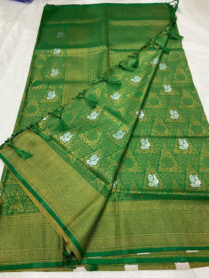 Brocade Semi silk sarees