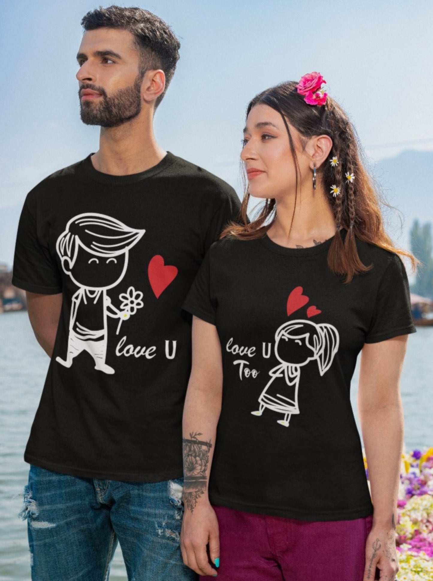 COTTON COUPLE TSHIRTS