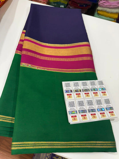 KSIC 3D Pattern Pure Mysore Silk Sarees