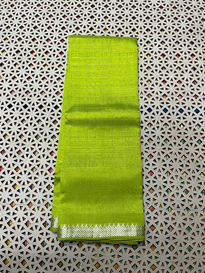 Mangalagiri  Pattu Checked Sarees