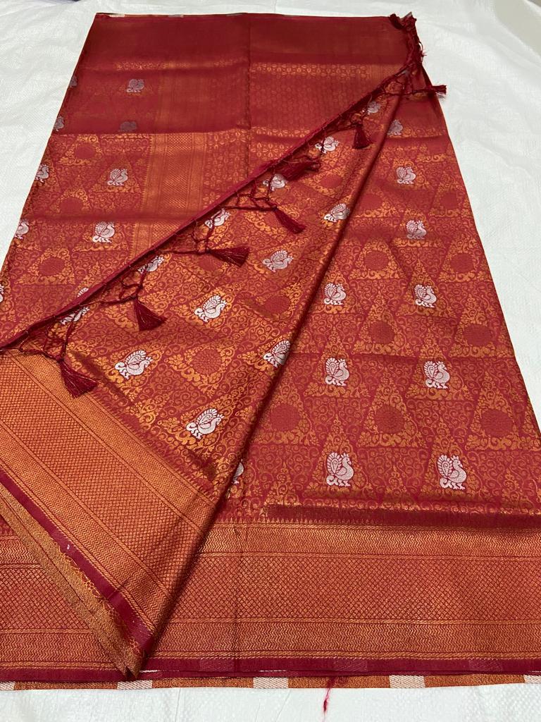 Brocade Semi silk sarees