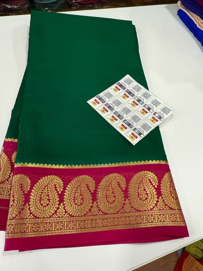 Mango Border Mysore Silk Sarees