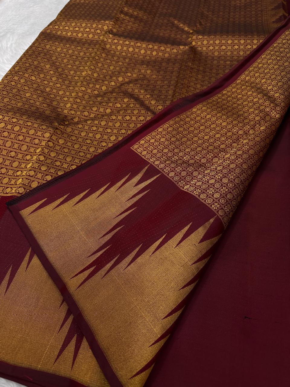 Temple Border Kanchi silk sarees