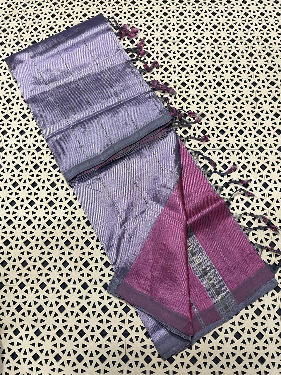 Mangalagiri Pattu Zari Lines Sarees