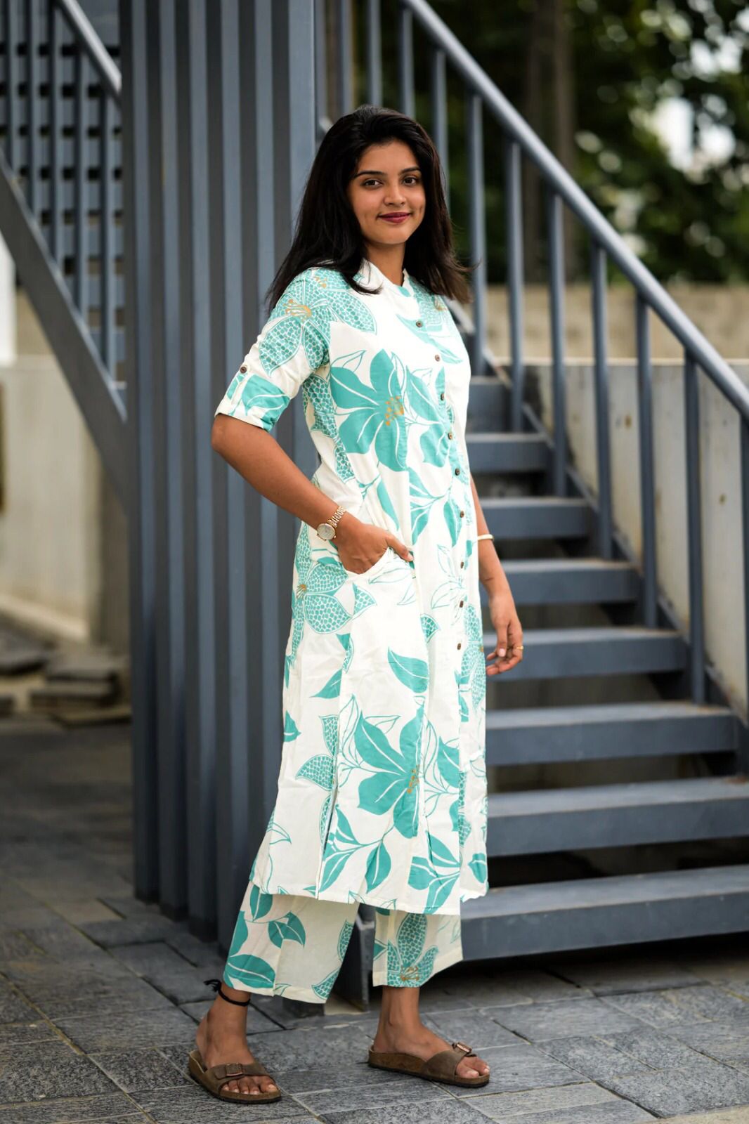 Cotton Slub Kurti Pant