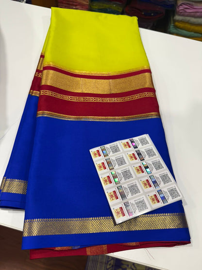 KSIC 3D Pattern Pure Mysore Silk Sarees