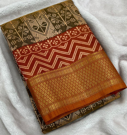 Patola Dual Tone Soft Silk Sarees