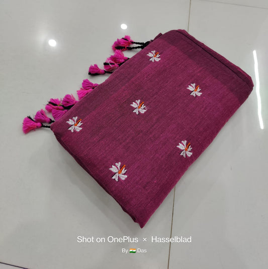 Khadi Cotton Shiuli Sarees