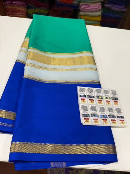 KSIC 3D Pattern Pure Mysore Silk Sarees